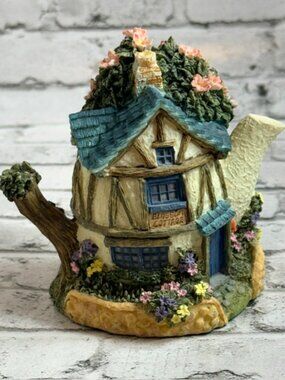Vintage Lenox Teapot Cottage Tea Pot Garden Figurine Lid 1996 Home Gift Blossom